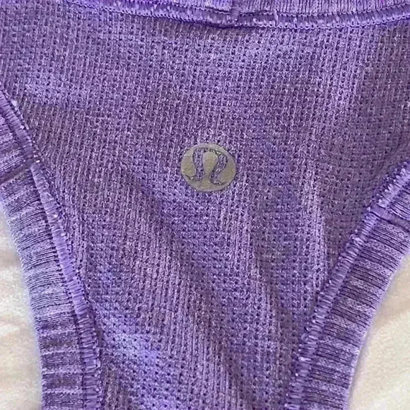 Lululemon Run  Swiftly Tech Racerback Tank Purple ombre striped size 8 - Picture 4 of 7